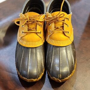 L.L. Bean Brown and Tan Winter Rain Boots Waterproof Design